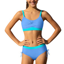 Maillot de bain deux pièces bleu ciel pour filles de 7 à 8 ans – Ensemble tankini confortable, maillot de bain de plage et de piscine