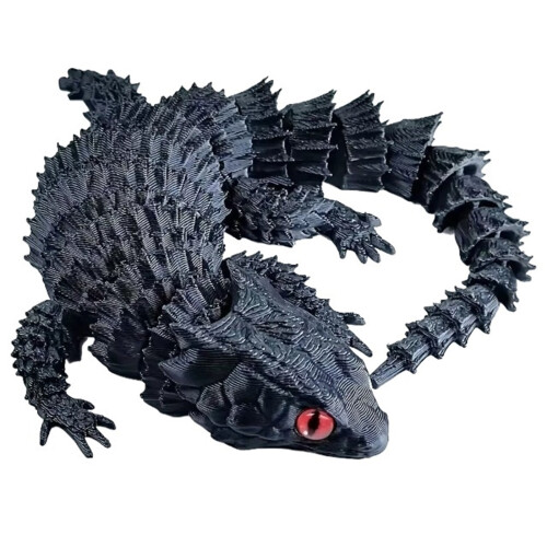 3D-printet krypende øgle-ornament – gradert kameleon