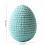 Hand Crocheted Easter Egg Ornament Light Blue Foam Filled 4