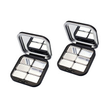 Poudre de maquillage à fermeture magnétique en plastique, 2-3