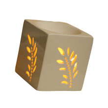 Tealight Candle Holder Essential Oil-Square hollow wheat