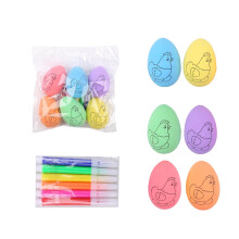 6 Ovos de Páscoa de Espuma DIY de 6 cm – Ovos Artificiais Brancos para Artesanato, Decoração de Primavera, Adereços Fotográficos, Jardim e