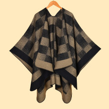 Women's Scarf Shawl Colorful Split-Design Shawl Autumn Winter Outdoor Travel Camping Warm Cape Versatile for Multiple Outdoor