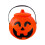 Halloween pumpkin candy bucket with handle 1 piece 1