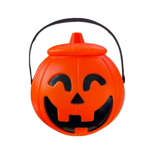 Halloween pumpkin candy bucket with handle 1 piece