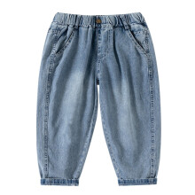 Girl Pants,Pants Boys Stretch Denim Comfortable Casual Loose Fit Jeans for School Wear,School Kids Clothes,02 Blue,3-4 Years