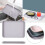Conjunto de 2 Bandejas de Servir de Plástico Coloridas 11x8 polegadas para Cozinha e Restaurante – Roxo 2
