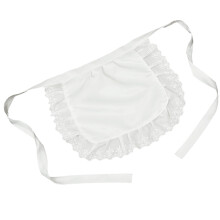 Rüschenschürze, weiß, Damen-Taillenschürze, Dienstmädchen-Cosplay-Kostüm, Halbschürze, Dienstmädchen-Cosplay-Schürze, Kochschürze
