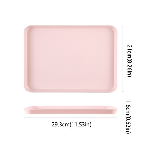 Conjunto de 2 Bandejas de Servir de Plástico Coloridas 11x8 polegadas para Cozinha e Restaurante – Roxo 2