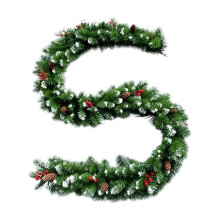 1,8 m lange künstliche grüne Weihnachtsgirlande für Kaminsims, Fenster, Innen- und Außendekoration, Winterweihnachtsdekoration