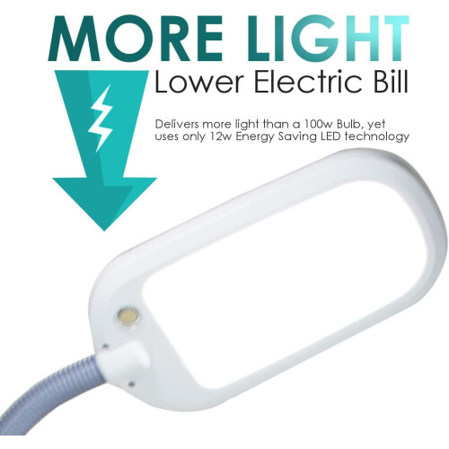 Επιτραπέζιο φωτιστικό LED HomeConcept, γκρι αμυγδάλου 12W 6400K 2