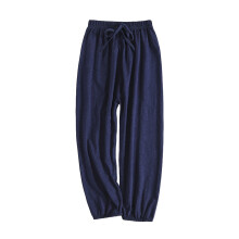 Girls Harem Pants, Navy, Size 7-8Y – Soft Elastic Waist Joggers for Kids, Casual Lounge & Play Wear, Compatible with School Uniforms