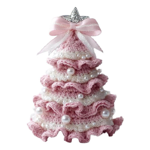 Christmas Tree Crochet Kit for Beginners – Step-by-Step Tutorial, All Tools Included, Birthday Gift – Compatible with Standard Hooks