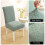 Elastischer Esszimmerstuhlbezug, halbrund, Jacquard-Stretch 6