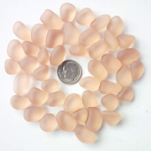 30 piezas de cuentas de vidrio marino/cuentas de vidrio de playa sin perforar para la fabricación de joyas (naranja, grandes (12-16 mm de longitud))