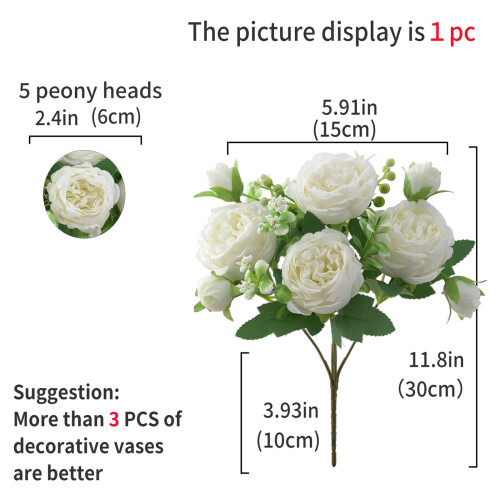 Champagne Silk Hydrangea Artificial Flower Bouquet 1