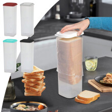 Bread Container Storage Bin - Airtight Plastic, Clear Bread Dispenser, Reusable Loaf Cake Organizer, Kitchen Countertop Freshness Keeper