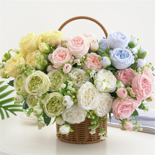Champagne Silk Hydrangea Artificial Flower Bouquet 2