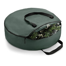 Foldable Christmas Tree Wreath Storage Bag – Large, Durable, Waterproof, Zippered, with Carry Handles, Dust/Insect/Moisture Resistant, 23.6in