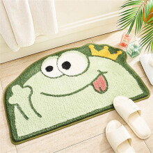Tapis de bain semi-circulaire, extra doux, absorbant et à séchage rapide, antidérapant et lavable en machine, pour baignoire, douche et porte de