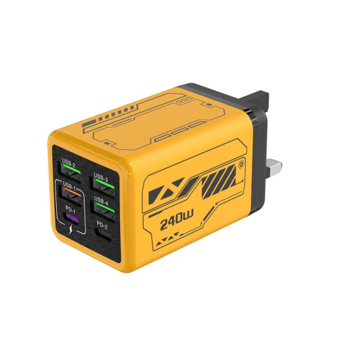USB-C-Netzteil 240 W, 6-Port, Dual PD, QC