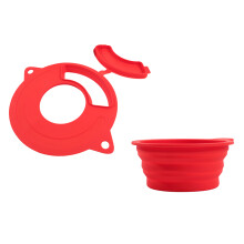 Nonslip Silicone Spill Prevention and Measuring Bowl Simple-Red