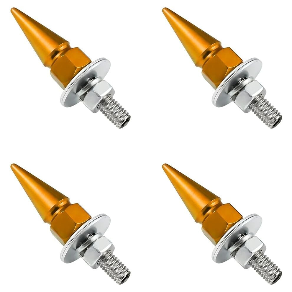 Anti-Theft License Plate Screws Aluminum 4Pcs Gold 975221074164