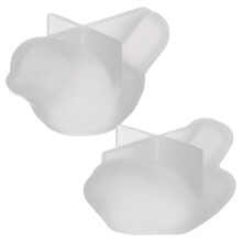 Mucegai manual din silicon alb durabil DIY pentru ornamente creative din cristal epoxidic, confecționarea de păsări, 2 buc