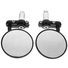 Motorfiets stuureindspiegels zwart (1 paar)