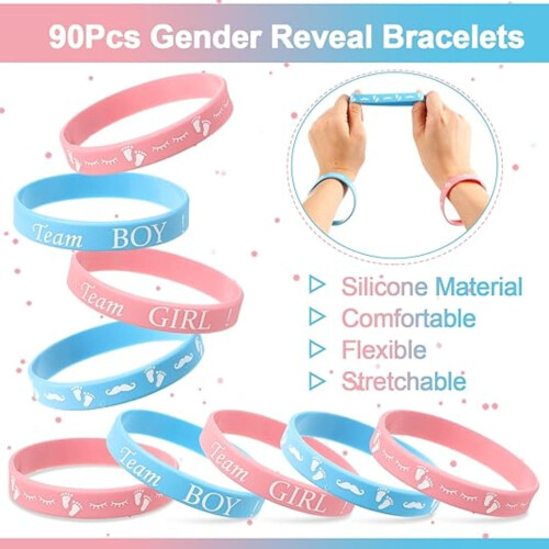 60 τεμάχια βραχιόλια Guess-The-Gender, άνετα σιλικονούχα και κλασικά λαστιχάκια, 2