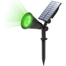 Solarbetriebene Gartenleuchten, wasserdichte 4-LED-Strahler, 2-in-1-Außenwand- und Bodenleuchten für Garten, Rasen, Wege, Partys und Weihnachten
