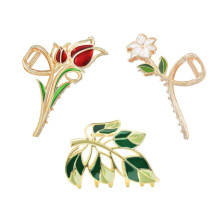 3-teiliges florales Haaraccessoire-Set aus Metall: Lilienblätter-Tulpen-Haarspangen, rutschfeste Haarklammern mit starkem Halt für dünnes bis