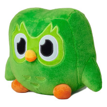 Duolingo Duo Plush 11,8 cala Duolingo Owl Toys Peripheral Soft Throw Pillow Przypomnienie o codziennych lekcjach - zielony