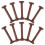 10PCS Wooden Thread Spools Brown Natural Solid Wood Sewing Tools for Home and Craft Storage 1