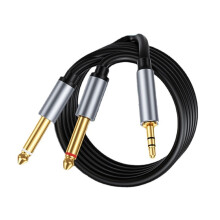 Cable divisor de audio YIEMEEN de 6,5 mm a 3,5 mm. Cable de sonido premium para auriculares y altavoces.