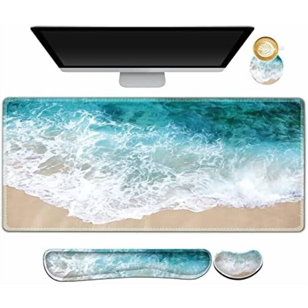 Xxl Gaming Mouse Pad Set With Wrist Rest And Desk Mat 937196820009