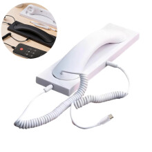 Retro USB-C telefon – vintage bílá, HD reproduktor a