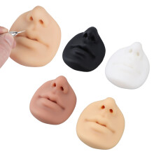 Modèle de piercing en silicone 4 pièces | Pratique et présentation pour lèvres et nez | 7,5x7cm