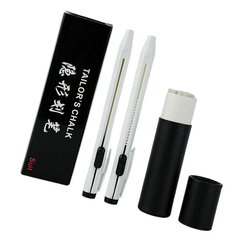 Tailor Chalk Pen with Refills Press Action Fabric Marker Pen for