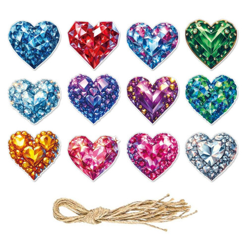 Heart Hanging Ornament Romantic Red 1 Piece 1
