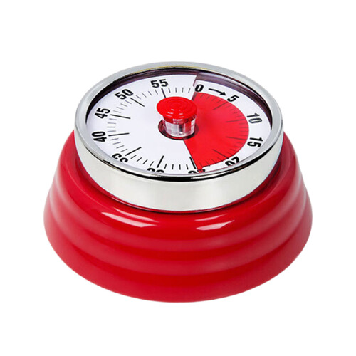 No Battery Mechanical Timer Visual Reminder for Kitchen Use-Red