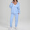 Conjunto de moletom feminino com capuz e calça jogger (2 peças) 2