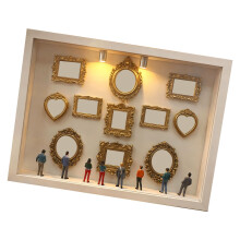 DIY Mini Museen Silhouetten Box, Schatten Box Rahmen-Weiß