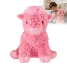Roze pluche koe, 35 cm
