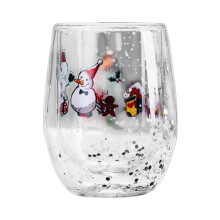 Verre à double paroi 300 ml, résistant à la chaleur, idéal pour les amateurs de café et les fêtes.