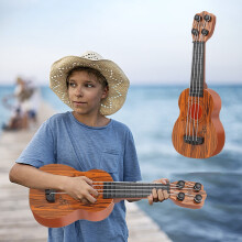 JMKQLZ Dětská hračka Ukulele, Dětská kytara, Hudební hračka, 4 ocelové struny, Děti hrají v raném vzdělávání, Hudební nástroj,