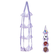 Wall-Mounted Mesh Ball Storage Bag for Basketball and Soccer