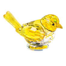 Elegant Crystal Bird Figurine Collectible-Little bird yellow