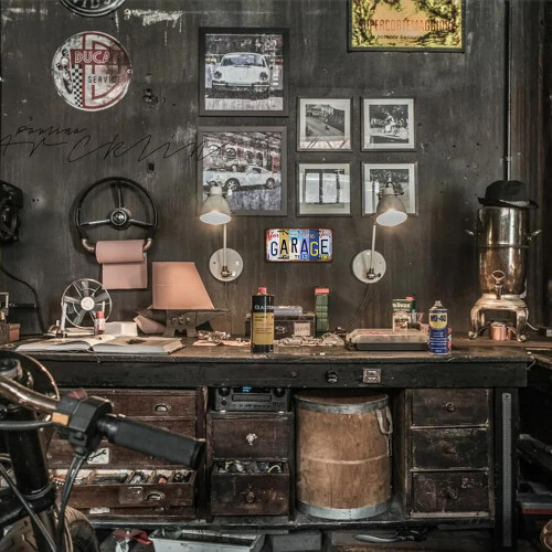Vintage Boy Cave Μεταλλική πινακίδα κυκλοφορίας σε σχήμα τενεκεδένιου διακοσμητικού 2
