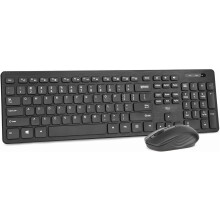 Wireless Keyboard and Mouse Combo - Standard Office PC Optical Mice (Black)